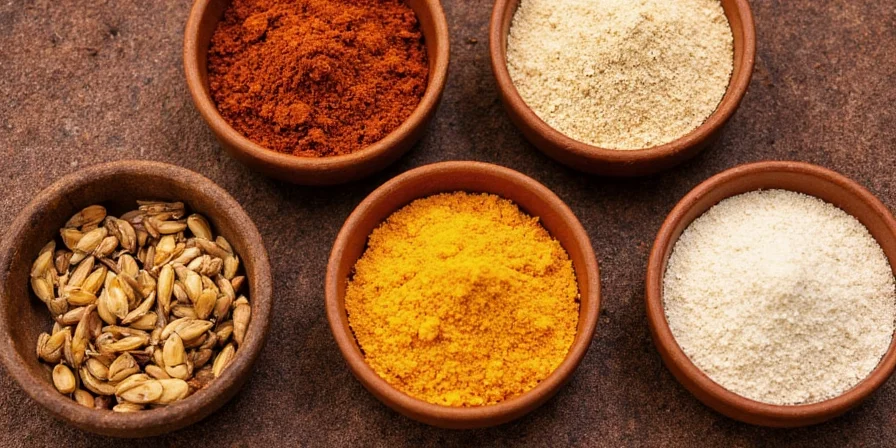 Red chili powder in a container