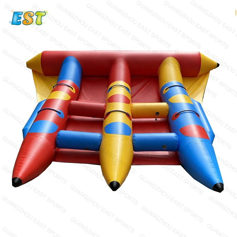 

Summer Hot Sale Inflatable fly fish water sports inflatable flying fish boat, Blue, red, green, yellow