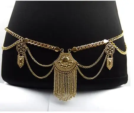 

Festival Belly Vintage Beach Chain Belt Sexy Gold Silver Body Chain Women Trendy Turkishs Coin Waist Body Jewelry Boho Jewelry