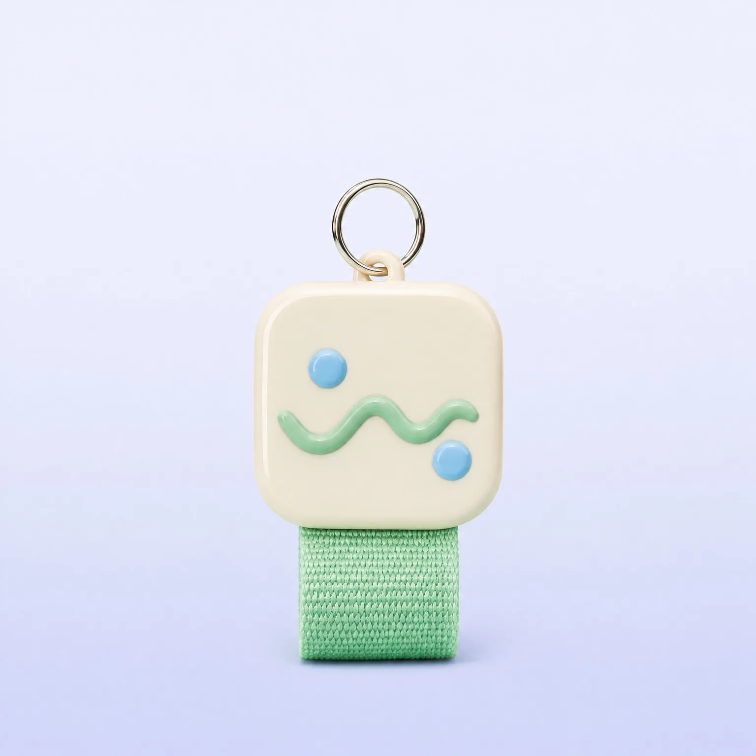 Soft PVC wrist keychain - closing view