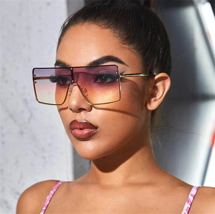 

Fashion Rimless Sunglasses Metal Frame Branded Sunglasses Women Luxury Sun Glasses Shades Lady, As pictures or customized color