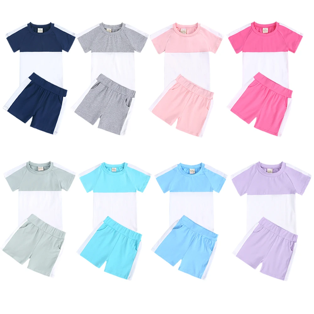 

2021 Fashion Kids Clothing Boys Summer Clothes Track Suit Teen Short Sets kid pajama, As show