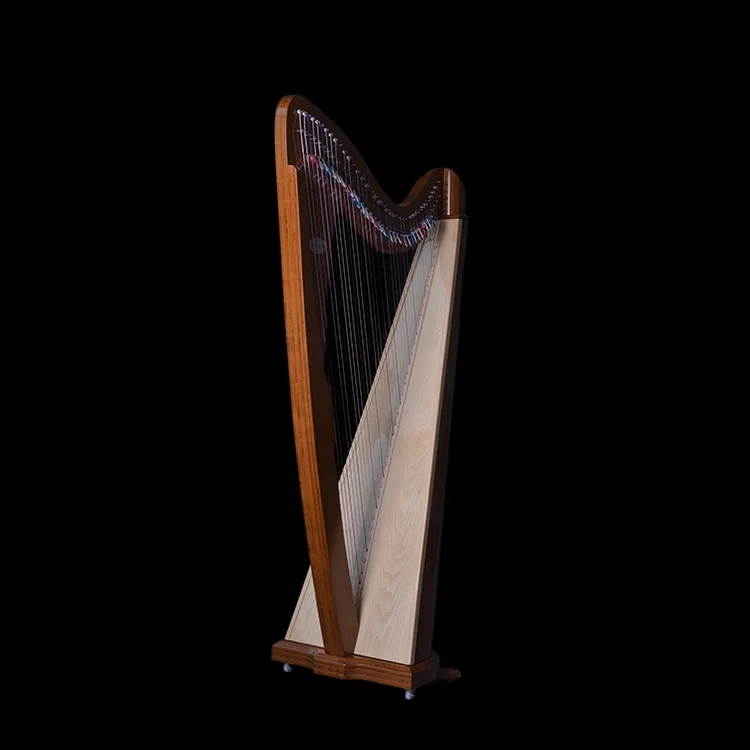 

38 Strings Lever Harp with Round Sound Box