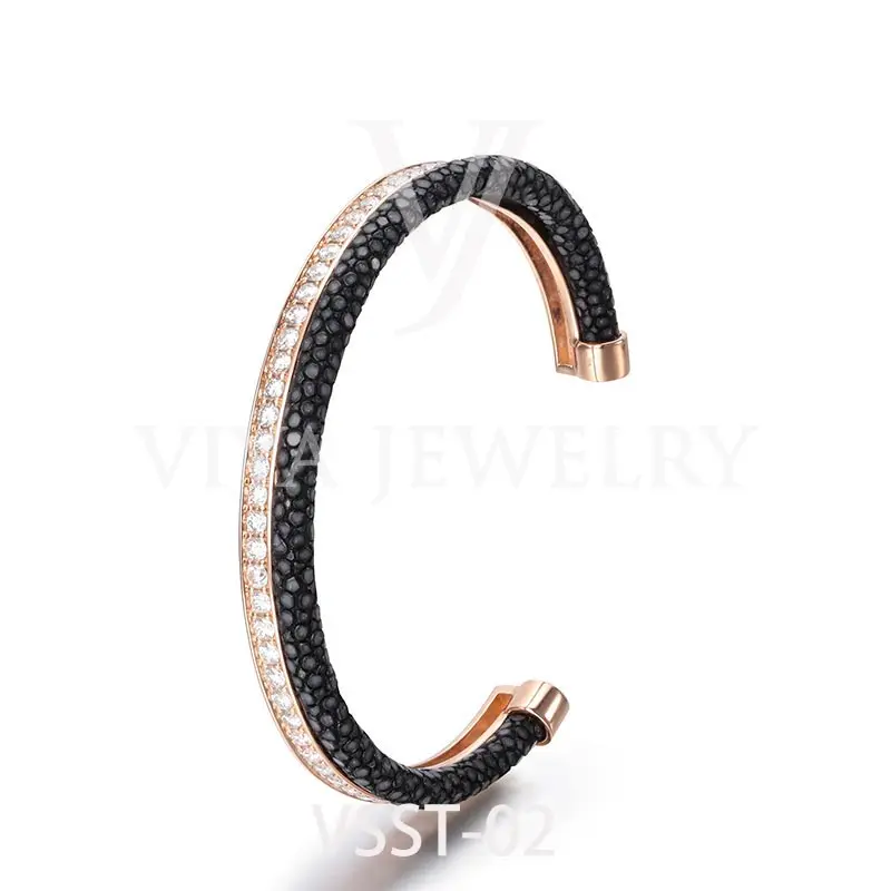 

Viya Jewelry DHL Free Shipping Wholesale Luxury Genuine Stingray Crystal Bracelet With Zirconia