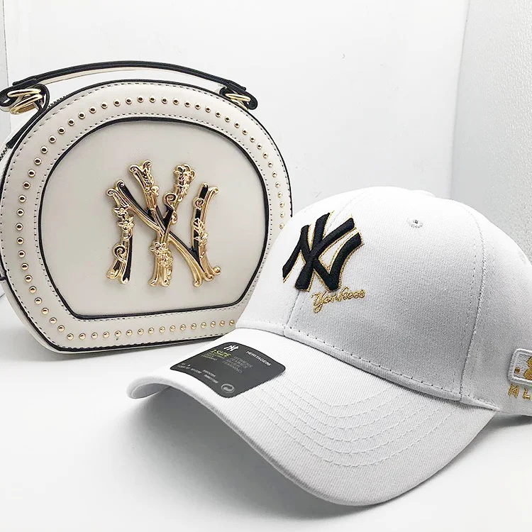 

Famous Brands Fashion Luxury Designer Shoulder Crossbody Round Handbag White Red Bag Sets NY Purses and Hat for Women, 9 colors