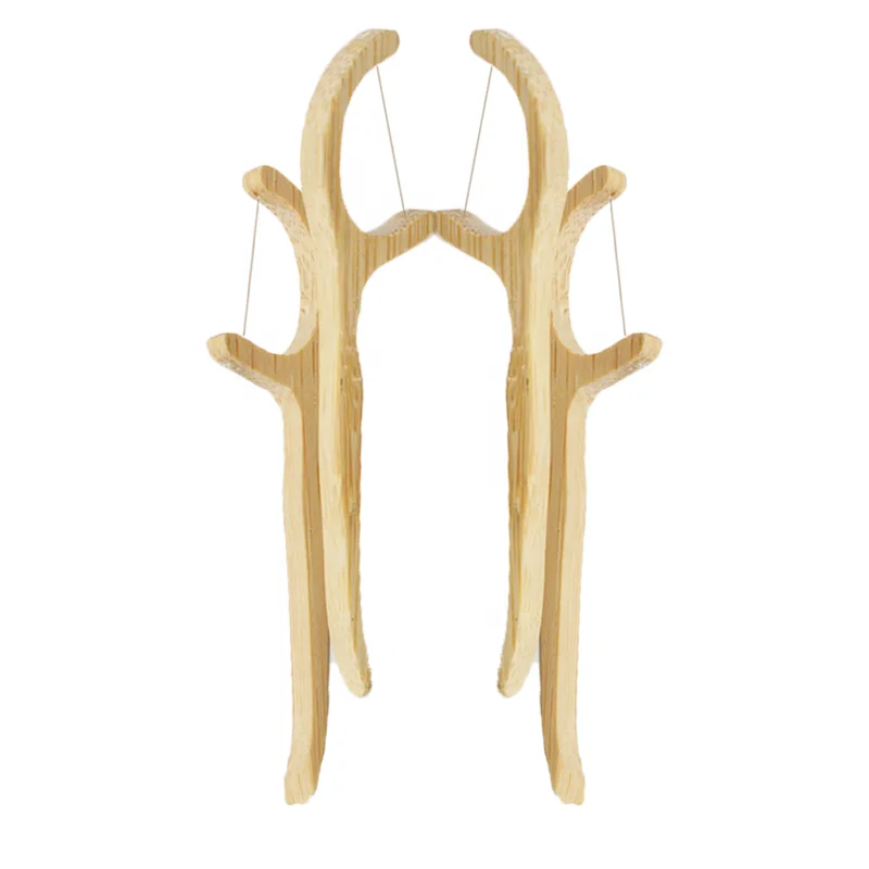 

2020 New Arrival Products Dental floss in Bamboo Material, Recycle Material Bamboo Handle Dental Floss Manufacturer, Natural bamboo color