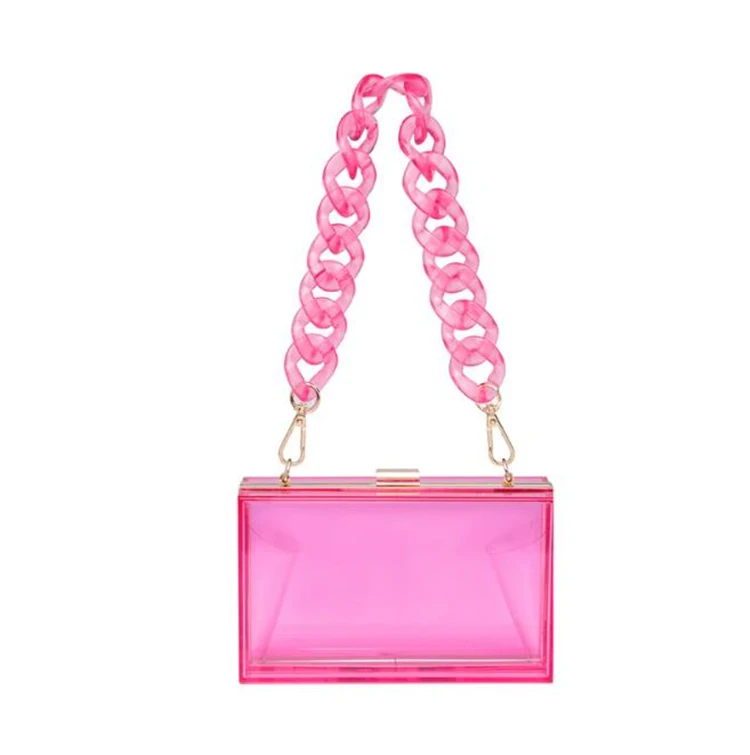 

Wholesale Small Clear Box Purse Jelly Bags And Purse Fashion Acrylic Handbags For Women, As pictures or customized colors