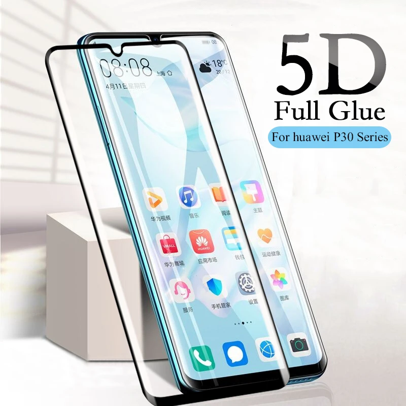 

5D Curved Edge Tempered Glass For Huawei P30 pro Protective Film, Crystal clear