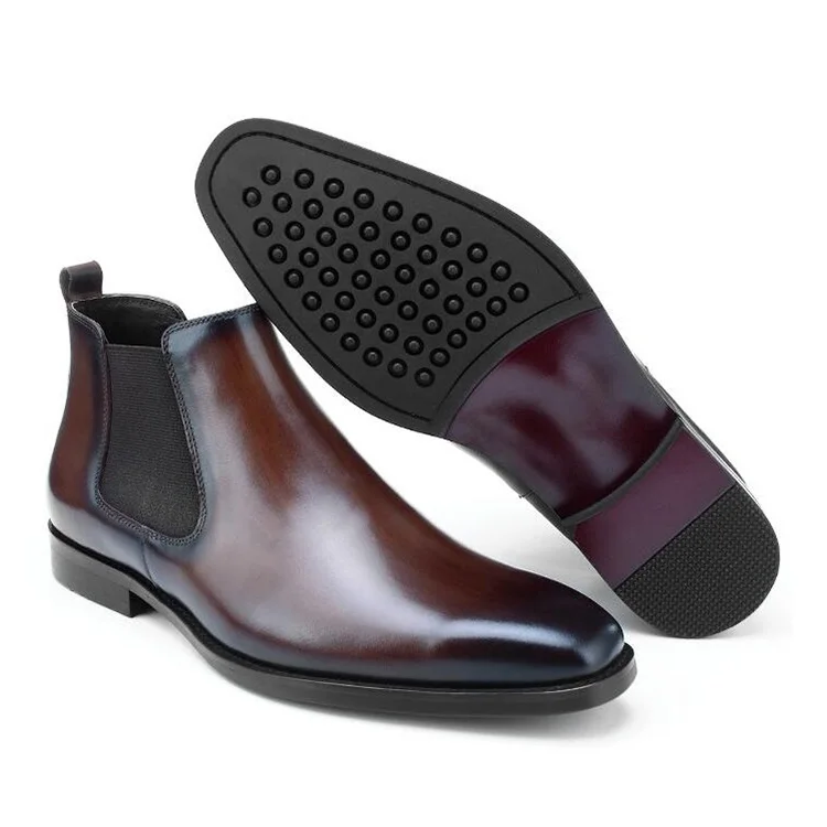 

2021 new design mens black brown ankle boot genuine leather dress chelsea boots for men boots shoes men