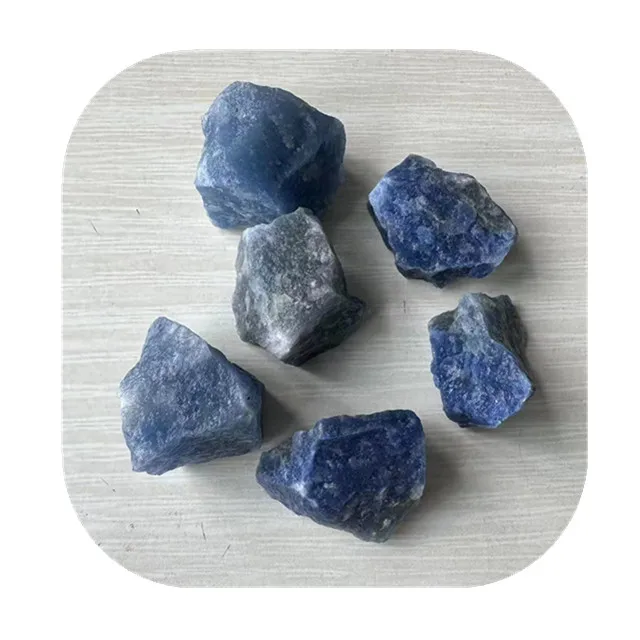 

wholesale natural uncut gemstones raw crystal healing stones blue aventurine rough stone for home decoration