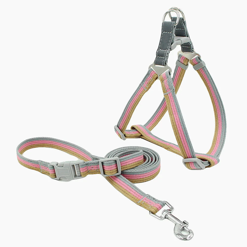 

New small medium reflective pet harness dog walking traction rope pet leash