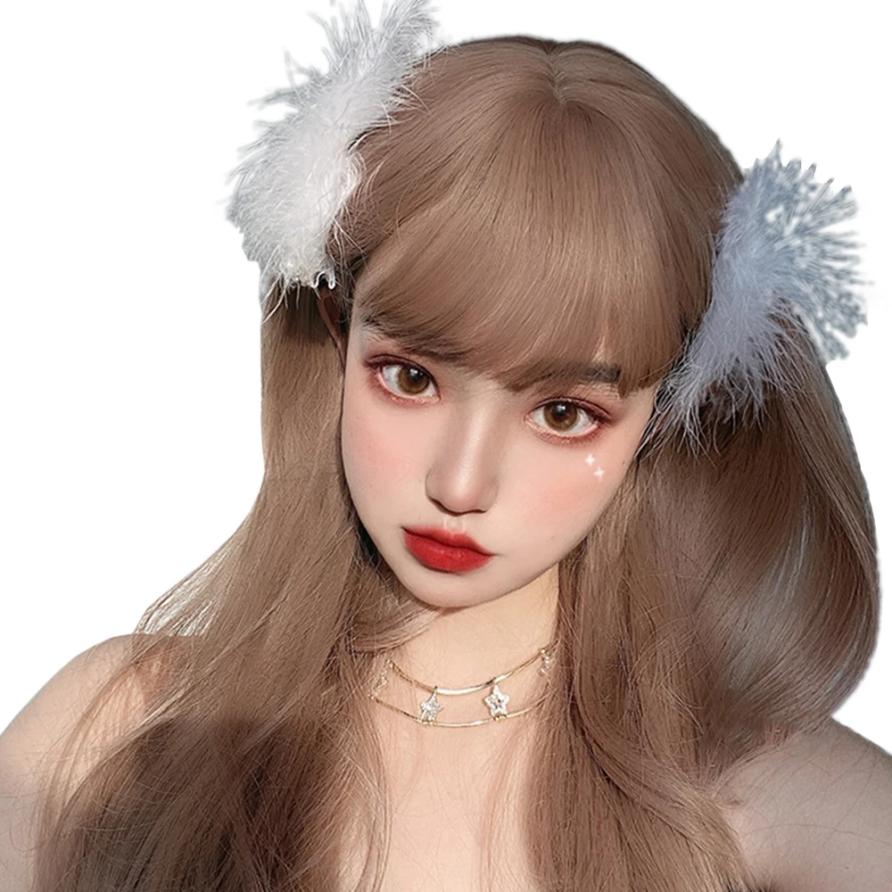 

Light Brown Long Straight Hair 24 INCH Cute Harajuku Princess Lolita Sweet High Temperature Silk Cosplay Party COS Wig, Pic showed