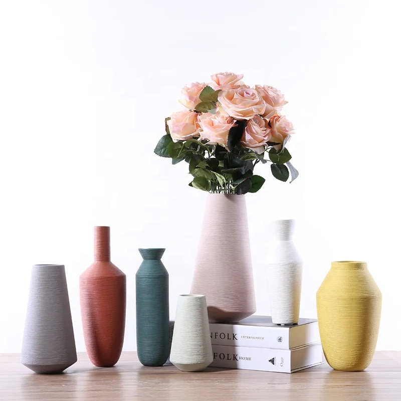 

ins modern minimalist Morandi matte glazed ceramic vase decoration