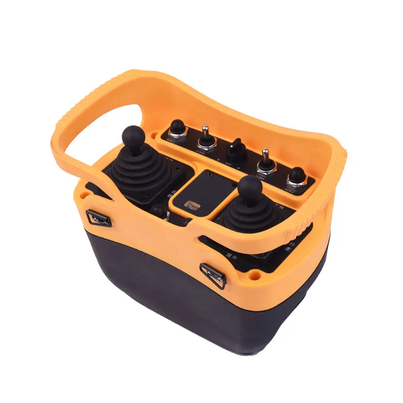 

Q5000 8 directions industrial concrete remote control hoist crane controller joystick, Orange and black