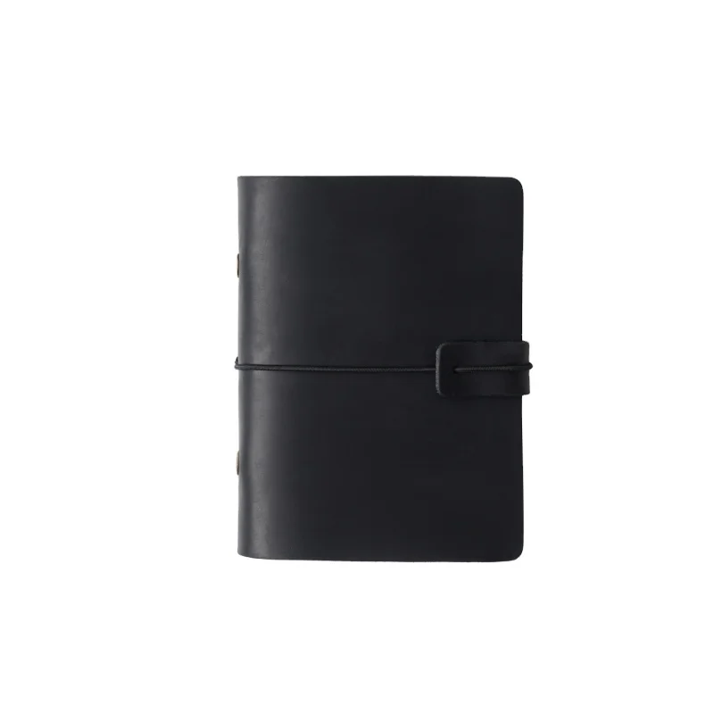 AIGUONIU Vintage A7 Notebook Binder Genuine Leather Daily Planner Journal Sketchbook for Drawing Loose-leaf Hardcover Stationery