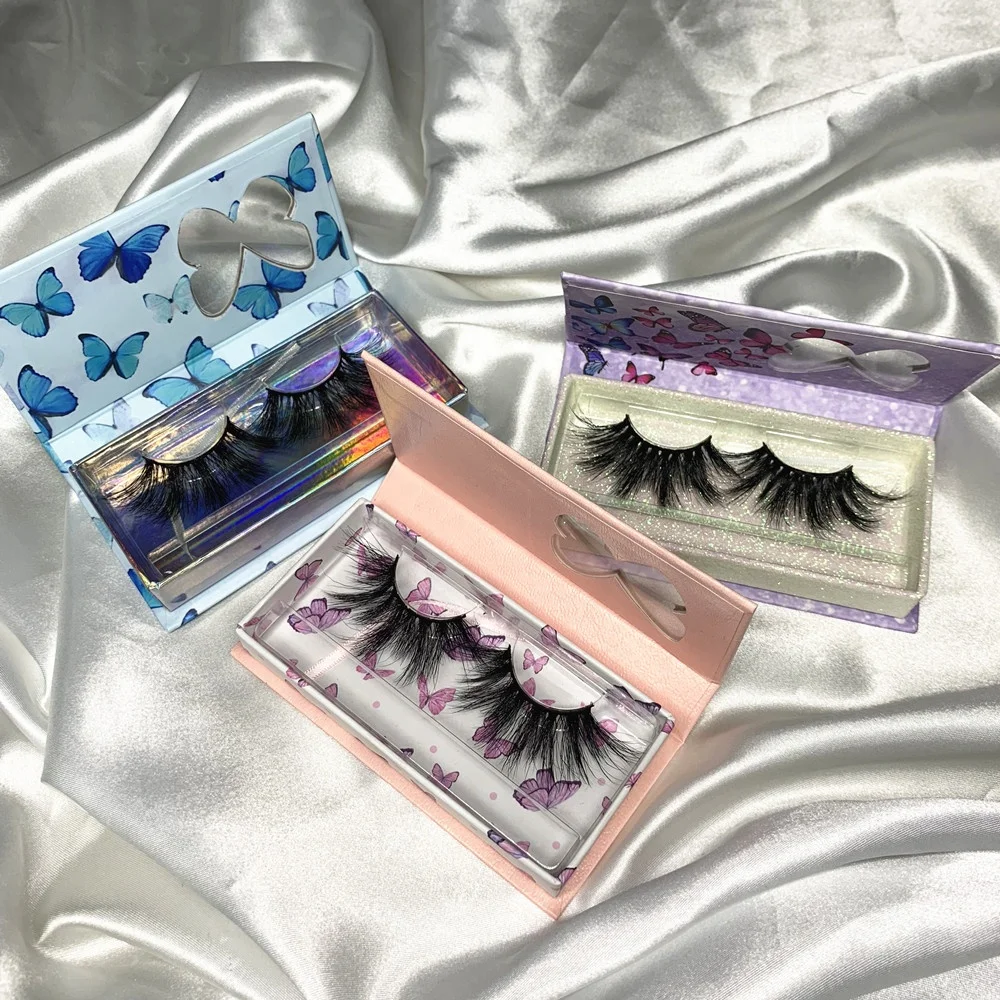 

Single Pairs Gift Box Soft Band 5d Mink Lashes Mink Lashes 25mm Curl 22mm 25mm Lashes