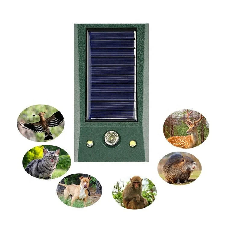 

LED Flash Light Drive Away Scare high power pest repeller ultrasonic repellant bird ultrasound animal repeller