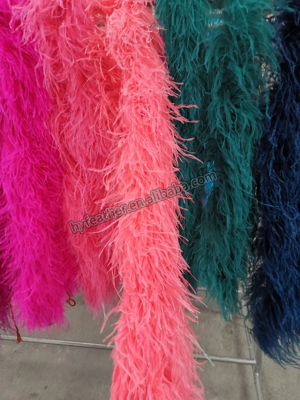 Wholesale Dyed Various Colors Blue Ostrich Feather Boa Buy Blue
