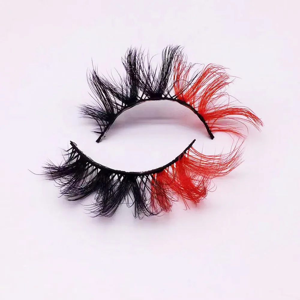 

Own brand factory wholesale 100% Cruelty Free Handmade Soft 3D Faux Mink Colorful False Eyelashes