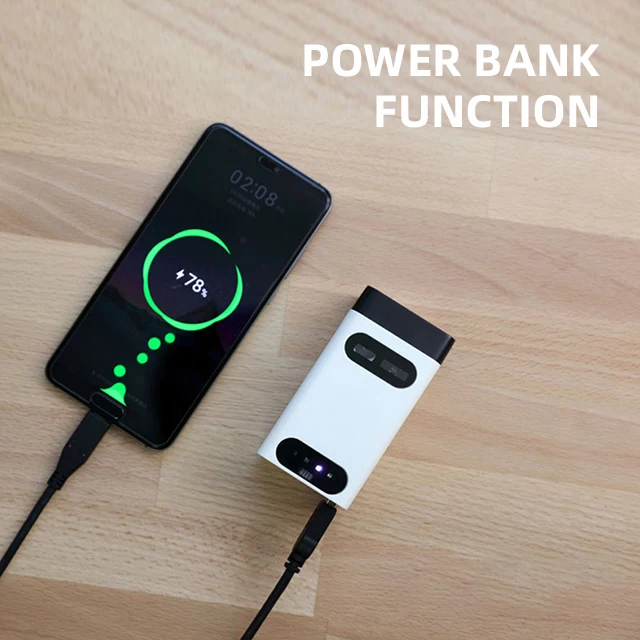 R8 New Style Multi Function Power Bank Wireless Projection Mini Virtual Laser Keyboard with Holder
