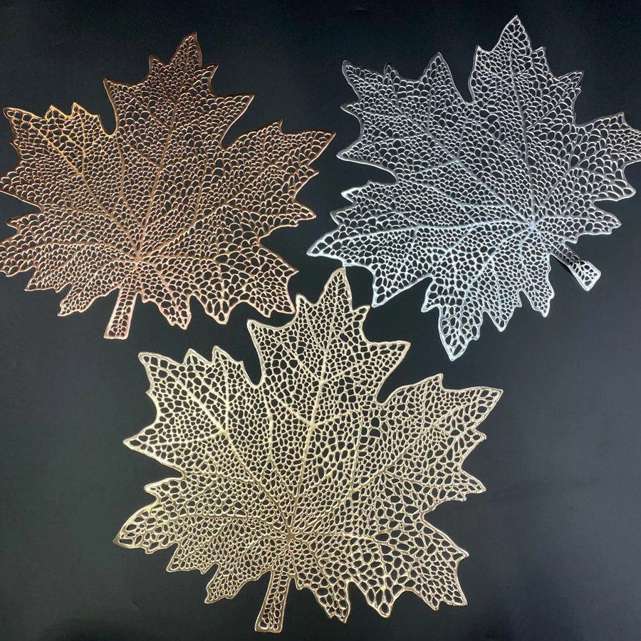 

Amazon best seller maple leaf table plate mats for decoration