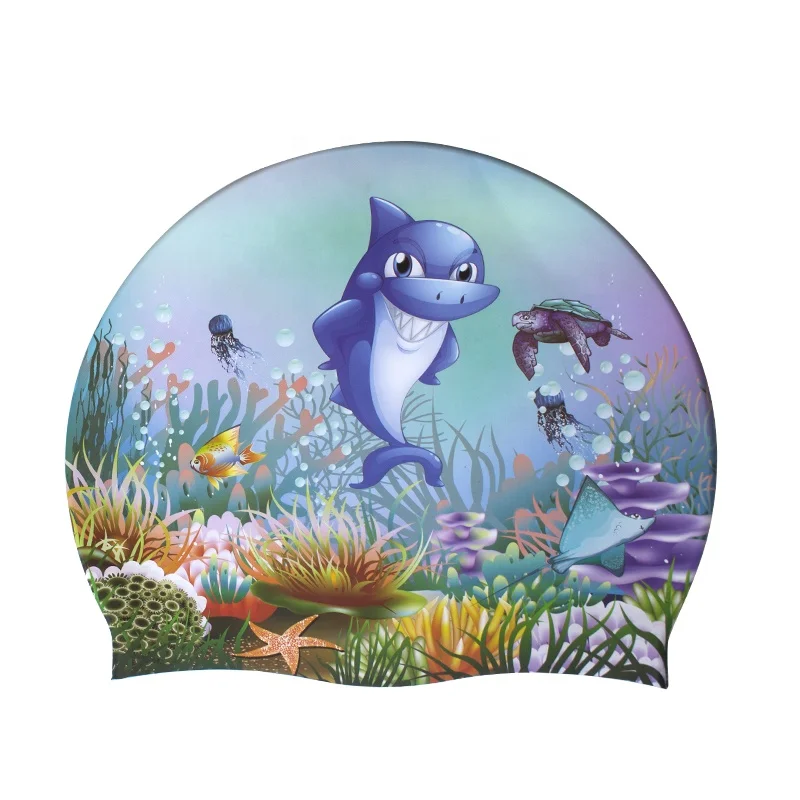 

Free Sample printing Customized Logo hats 100% Silicone Swim Cap with Adult and Kid Size, Blue/orange/white/black/yellow/red/gray etc.