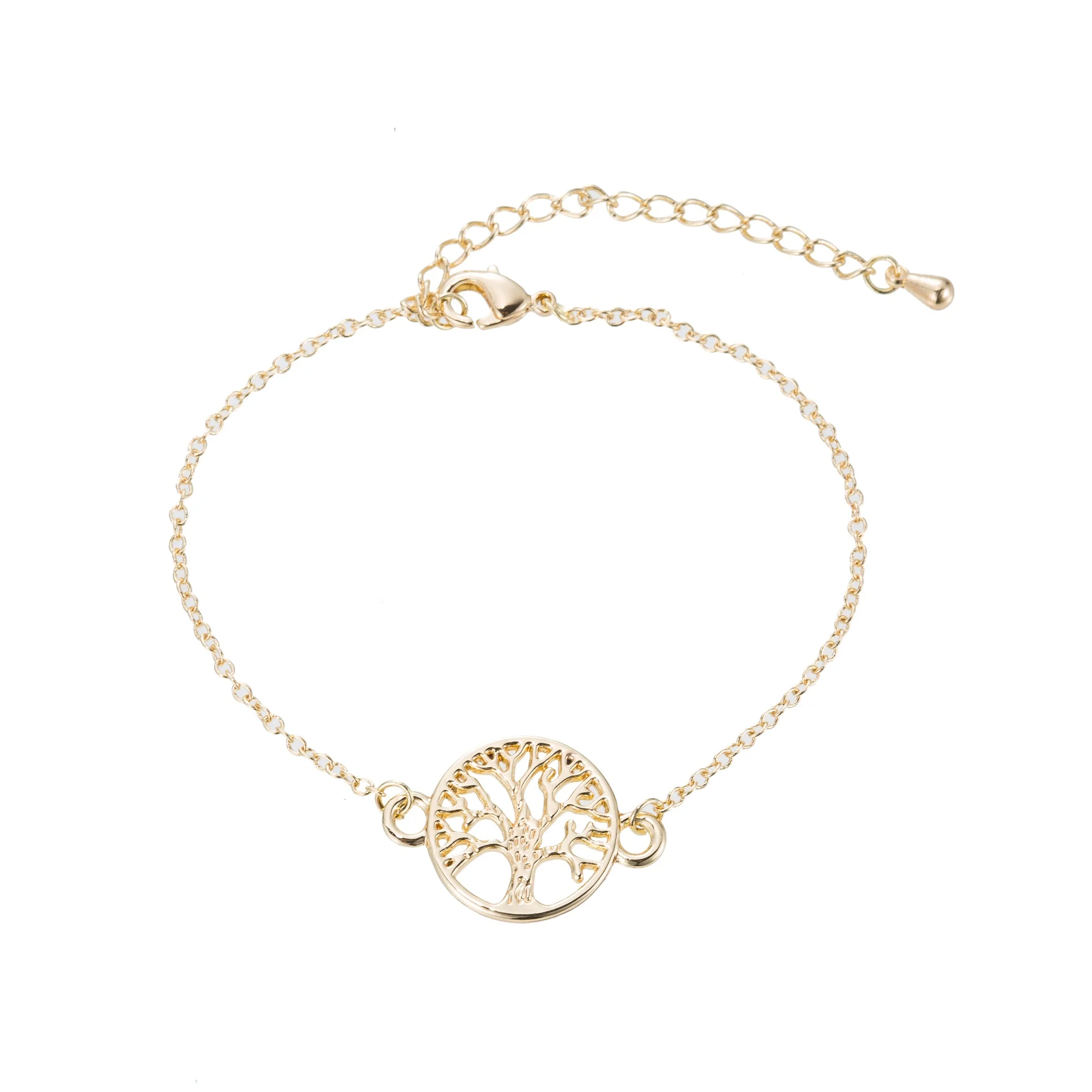

custom Fashion designer bracelets copper Anklet Bracelet jewelry Tree of Life Bracelet for Womens