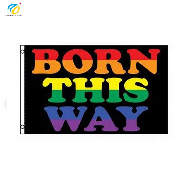 born this way gay pride rainbow flag