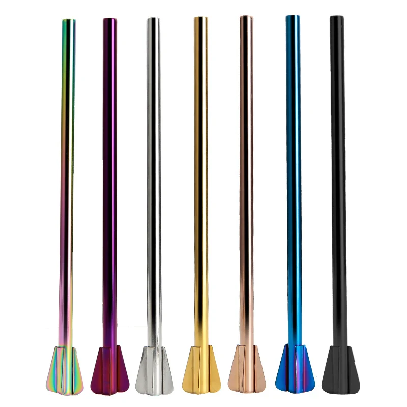 

Eco friendly custom stainless steel coffee stirring straws reusable gold metal drinking straws custom LOGO set, Customized color