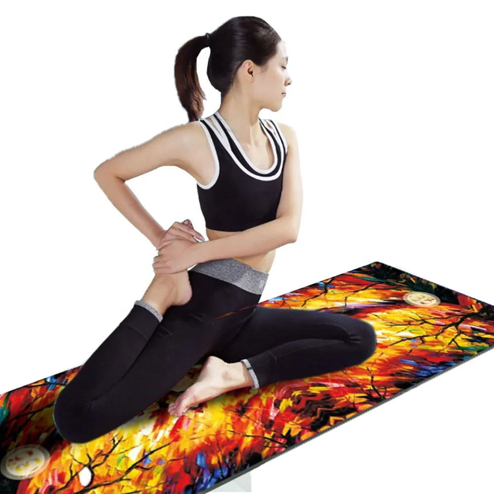 

Most cheap custom printed folding yoga mats eco friendly natural rubber for body building, Customized color