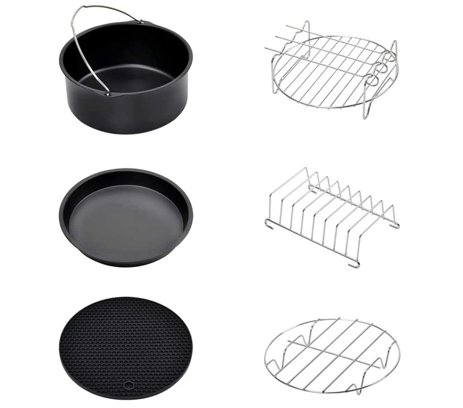 

Innsky Air Fryer Accessories XL 6pcs with 7 Inch Diameter, fits all 3.3QT-5.8QT-6.3QT Air fryer Compatible with Innsky, Gowise,