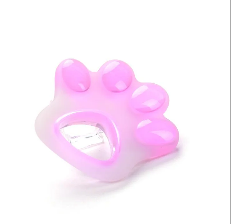 
factory direct sale BPA Free infant pink Claws shape soft Silicone baby teether toys 