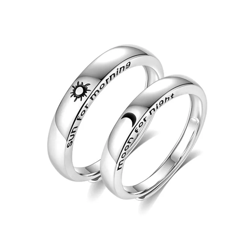 

Sun, moon and stars lovers ring sterling silver men and women on the ring ring original, Picture shows