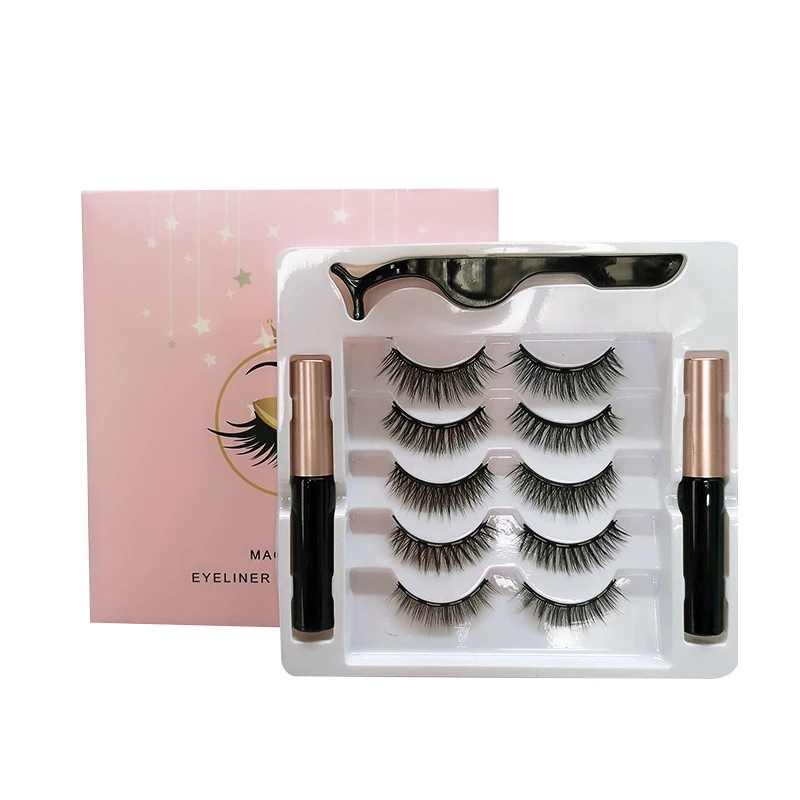 

Natural magnet 5d eyelashes magnetic vendor private label false eyelash