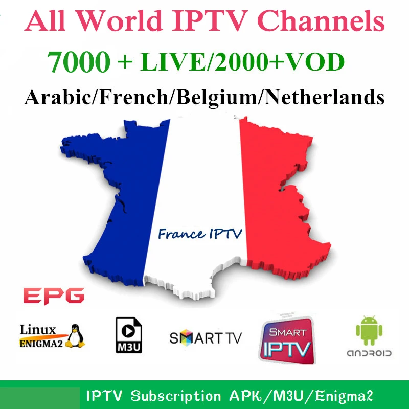 

Wholesale IPTV Reseller Price francaise French IPTV Africa Arabic World TV Channels European USA 7000 Live and VOD Test Code