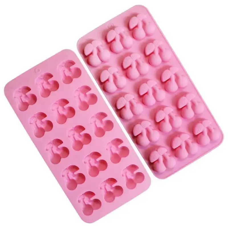 

Cherries Mold Fondant Cake Tool Ice Cube Tray For Cake Chocolate, Colorful