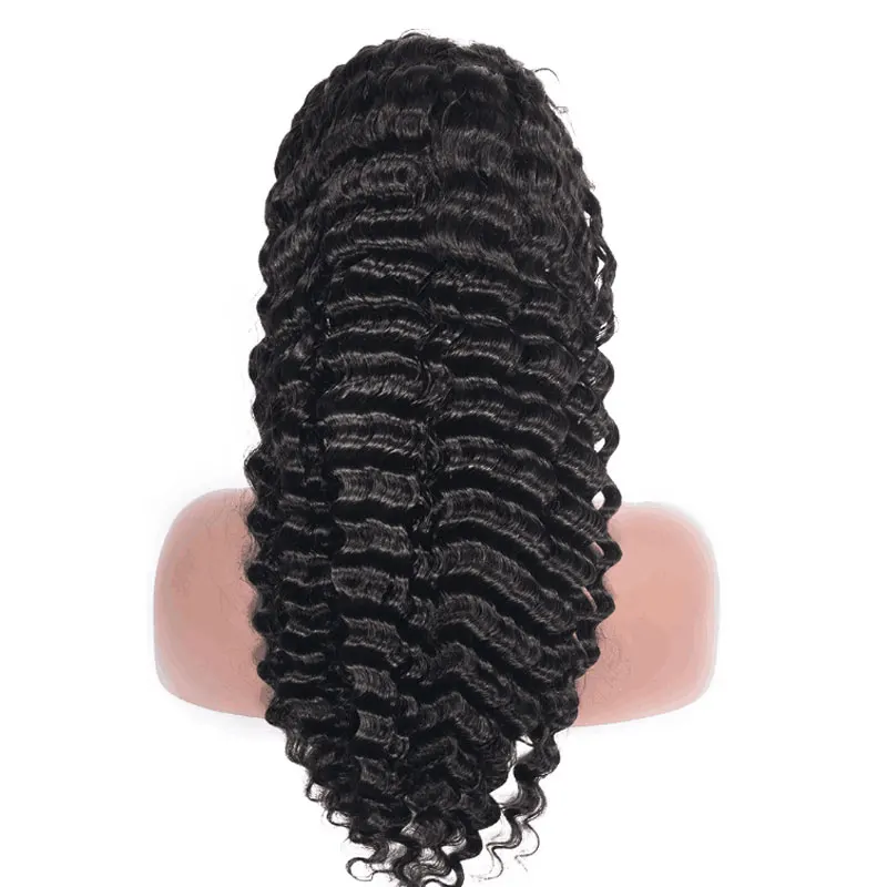 

High Quality Deep Wave 130 150 180 Density 13*4 Lace Frontal Closure Wig