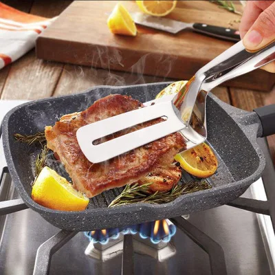 

Bread Clip Stainless Steel Anti-scalding Multi-purpose Frying Spatula Clip Multi-purpose Bread Pizza Food Clip Kitchen Gadgets