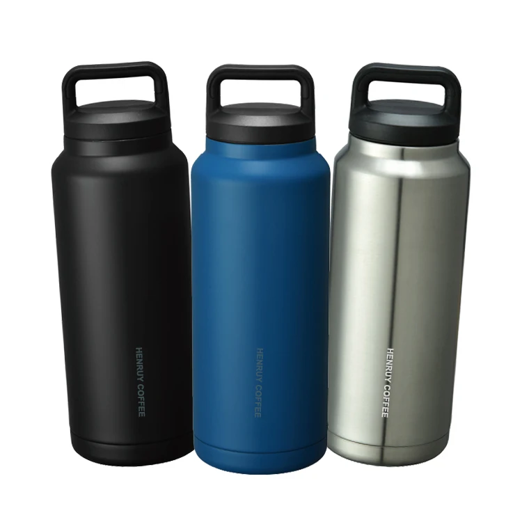 

Designed Double Wall Vacuum Flasks Metal Custom Drink Insulated Sports 1L 1 2 Litre Wide Mouth Stainless Steel Water Bottle