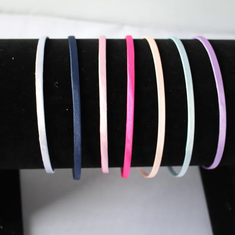 

Metal headband with covered satin for DIY hair ornaments, Picture