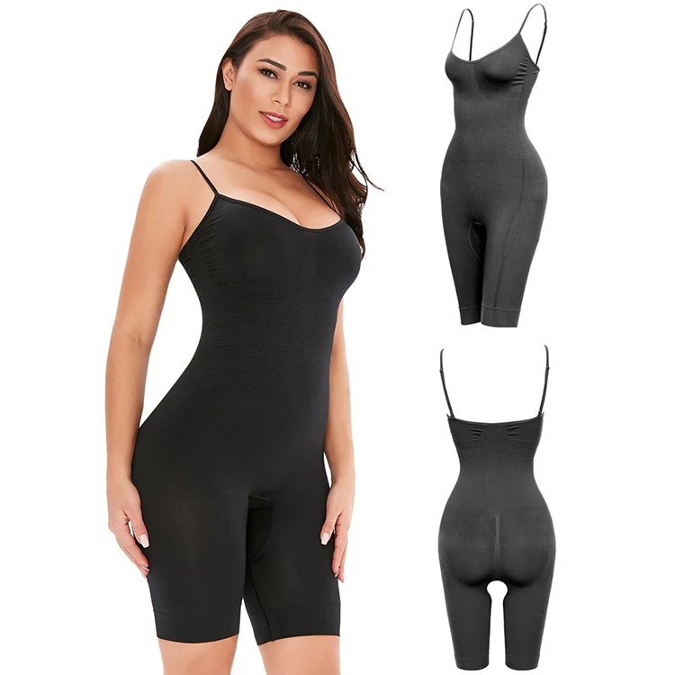 

Lover Beauty Hot Sale Comfortable Soft Shoulder Solid Color Shapewear Women Seamless Body Shapers, Black nude