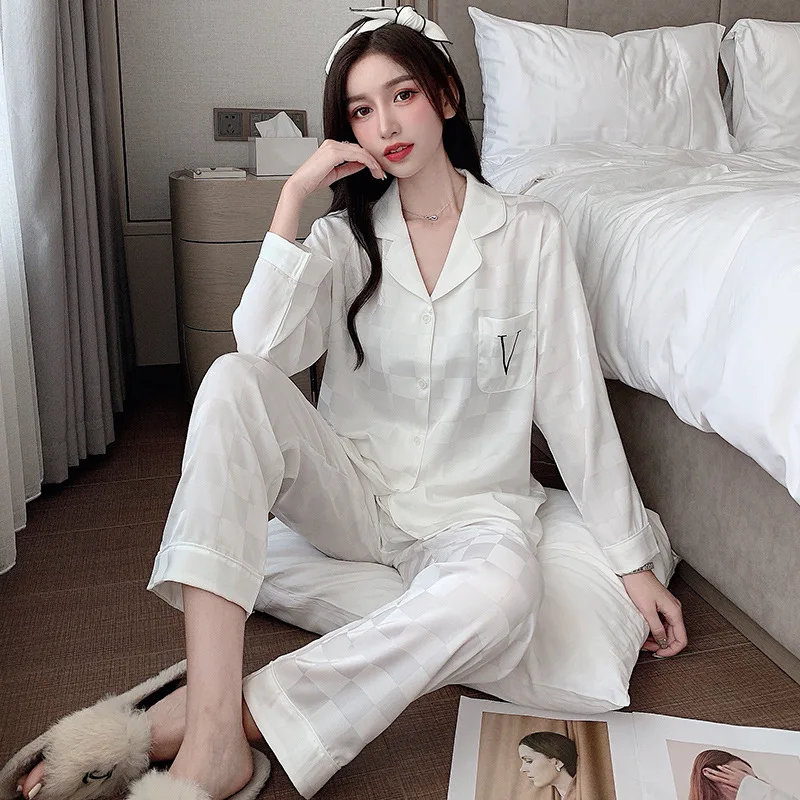 

New Womens sexy clothing pajamas korean style sleep wear leisure women ice silk pajamas set