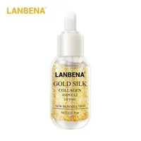 

LANBENA Gold Silk Collagen Ampoule Serum Removes Melanin Lighten Dark Spots Whitening Firming Flexible Anti Aging Anti Wrinkle