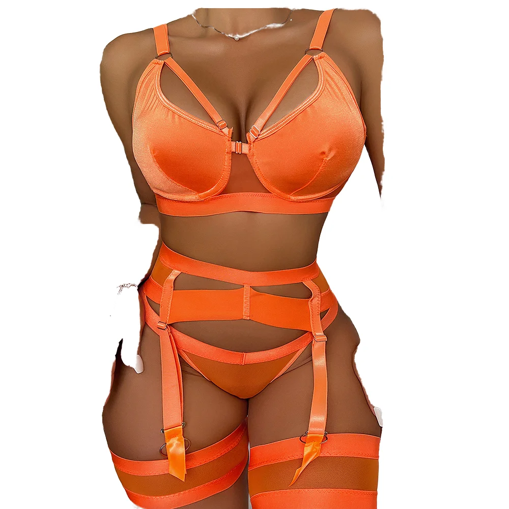 V领Solid Color前扣式Sports Bra