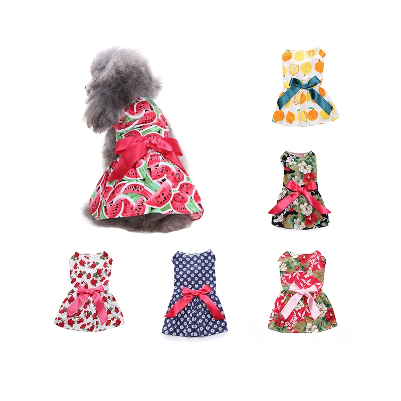 

Factory Price Elegant Dog Dress With Lace Pearl Harness Dress Dogs Dog Dress 2021