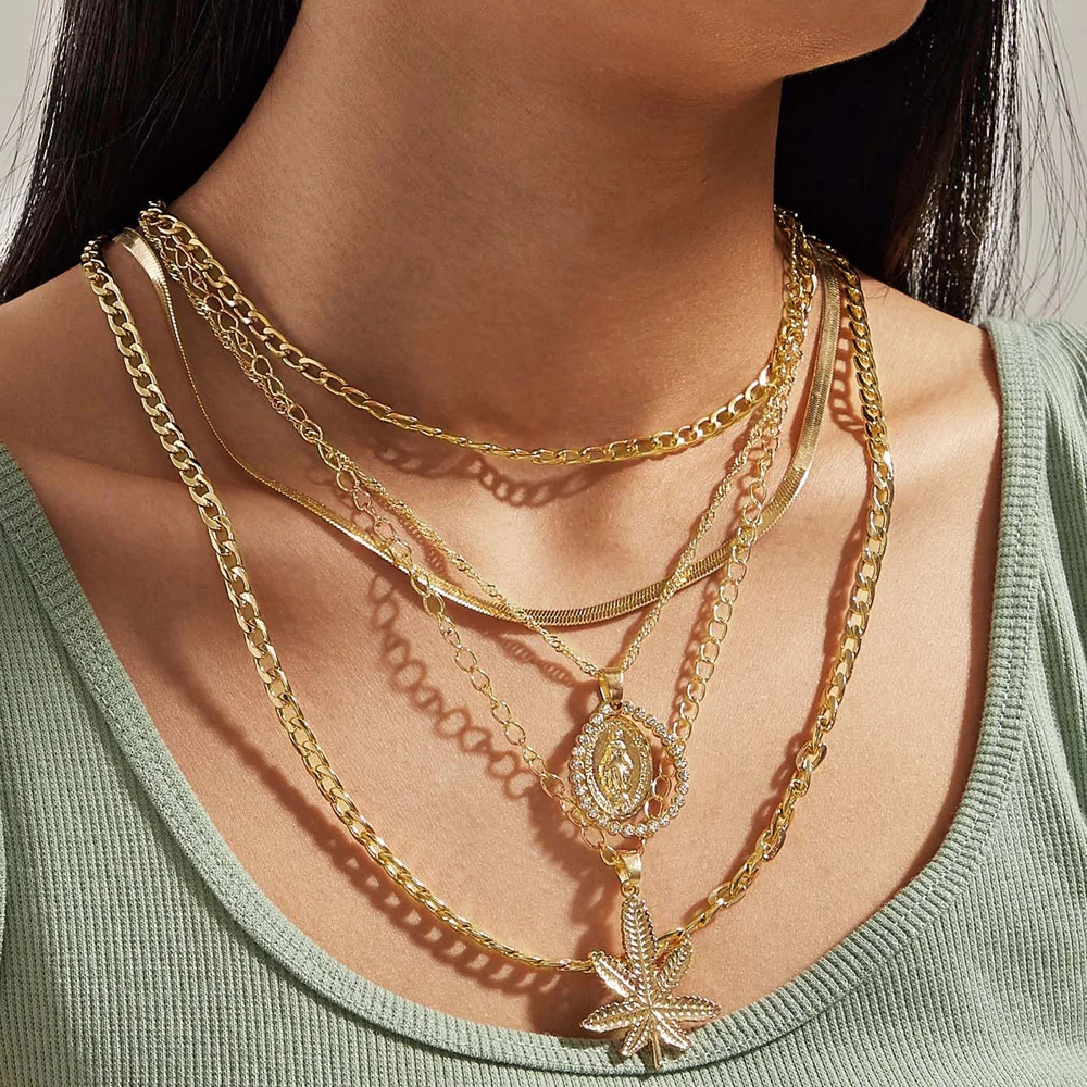 

Fashion gold artificial gold necklace For Women wholesale N205150