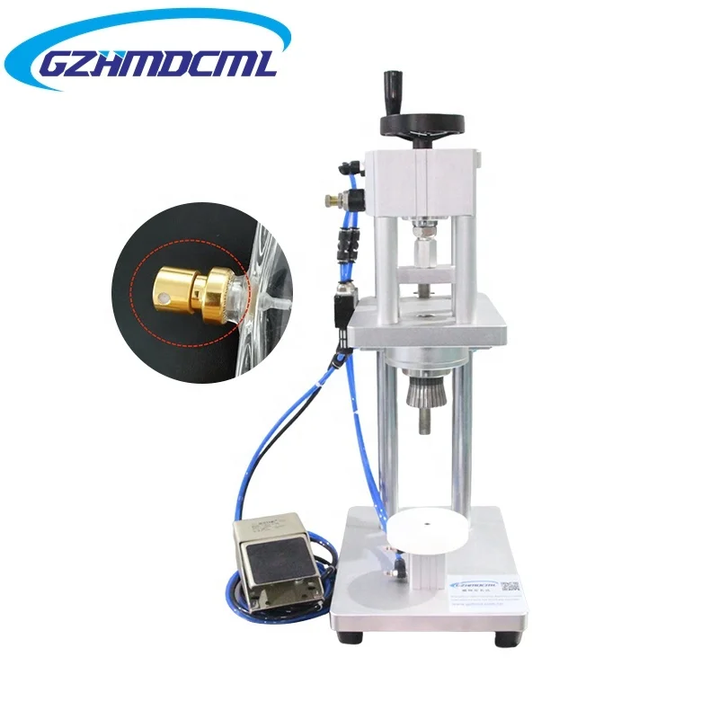 

Pneumatic Semi-automatic Perfume Bottle lid Crimping Machine