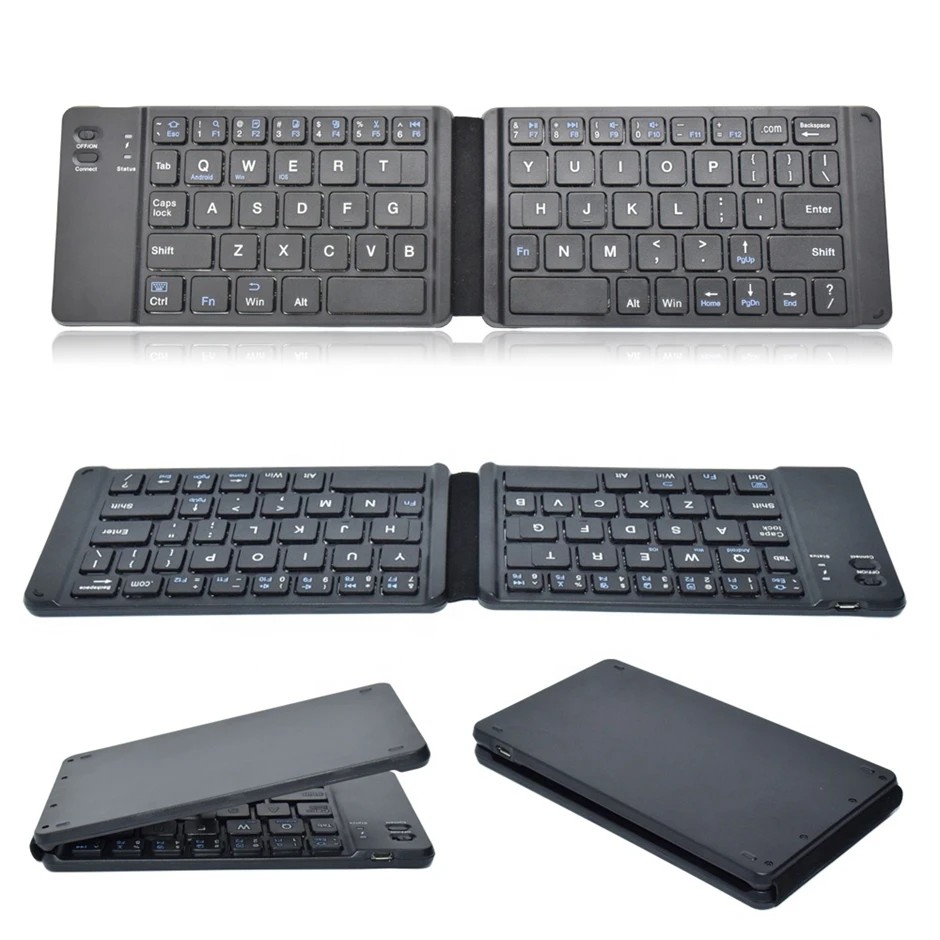 

Mini Teclado Sem Fio Foldable Wireless Keyboard Universal Mobile Phone Computer Tablet Teclados