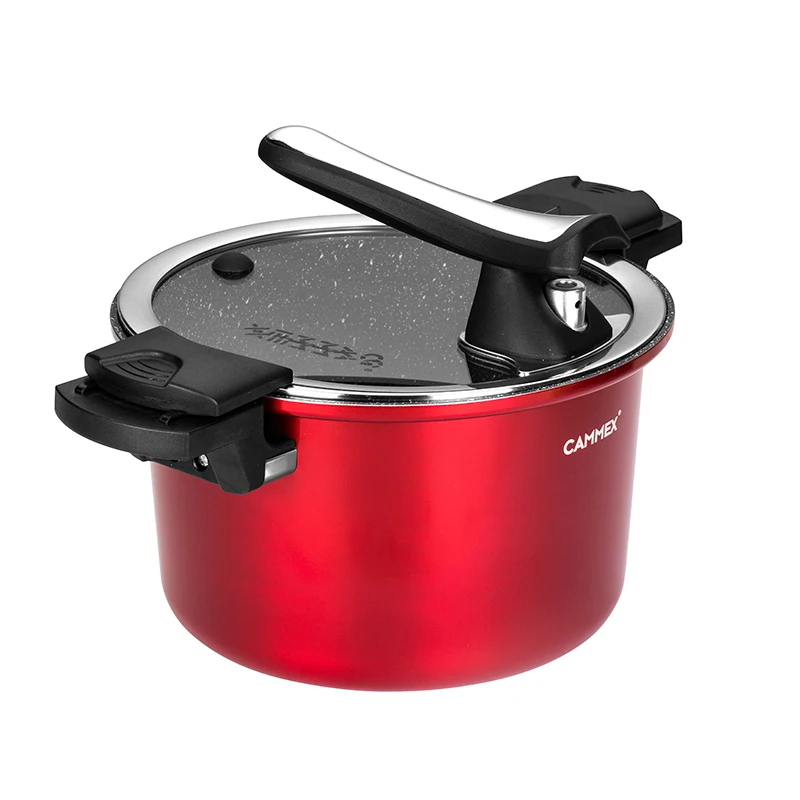 

Forged aluminum nonstick marble coating low pressure casserole, Silver