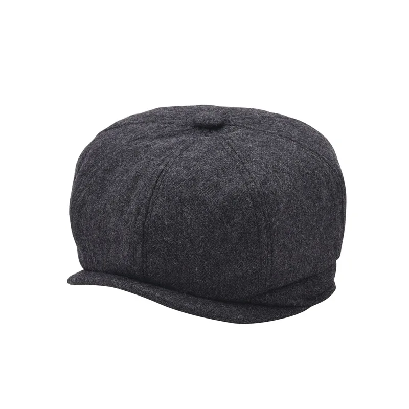 LRT Wholesale Custom Fashion Men 8-Panel  Newsboy Cap Hat Strip Herringbone Beret Caps For Men.jpg